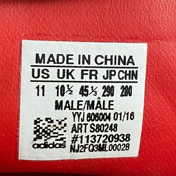 adidas Stan Smith Scarlet mens sneaker shoes size 11 - Picture 6 of 8